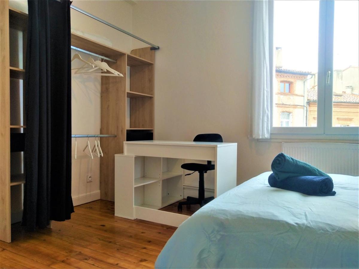 Chambre Privee Et Spacieuse Au Sein D'Un Logement Partage - Central, Quartier Villebourbon - 3 Chambres Doubles - 2 Balcons - Places De Stationnements Gratuites - 5 Min A Pied Gare Et Hypercentre Montauban Eksteriør bilde